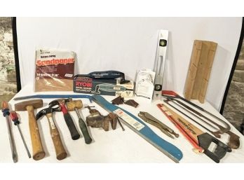 Tool Lover's Lot With Hammers, Saws & More From Craftsman, Hyde Tools, Ryobi & Others