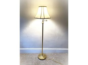 Brass Finish Swing Arm Floor Lamp