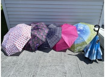 Lot Of Umbrellas With Vera Bradley Lady Bug Inverted Um Brella, Misty Harbor, Nature Conservancy & Others