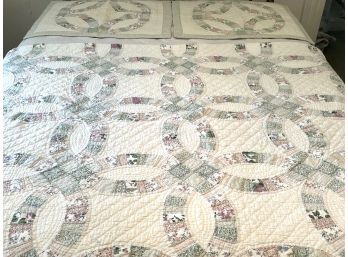 Country Style Quilt And Pillow Cases- 88' X 92'- Lot # 2