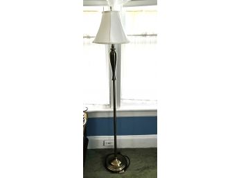 63' Stainless Steel Standing Floor Lamp And Shade