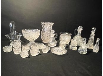 Some Great Old Glass From Federal Glass, Wagash Toy Punch Bowl Set, Westmoreland, Duncan & Miller And More