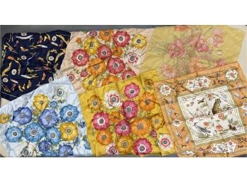 Colorful Salvatore Ferragamo Silk Scarves 16x17in