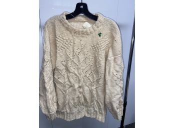 Beautiful Hand Knit Wool Sweater Eilis Og Made In Ireland