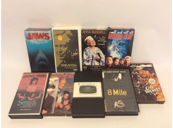 Mixed Lot VHS Tapes JAWS 8 Mile Mrs Doubtfire