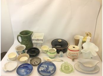 Mixed Ceramic Lot Vases Pots Cups Plates Pitchers