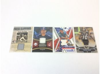 Mixed Lot Santonio Holmes Travis Hafner Russell Martin Roberto Alomar Jersey Cards (Lot35)