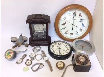 Mixed Lot Clocks Watches Gauges Parts