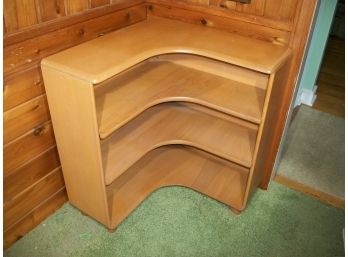 VERY Rare Heywood Wakefield Corner Bookcase - Even MORE Hard To Find
