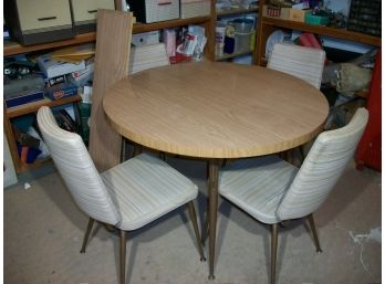 Very Cool 1960's Dinette 'Daystrom' -2 Leaves -  6 Chairs - (Dated Feb 1st 1963)