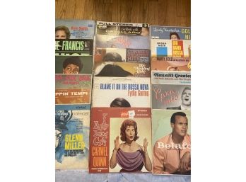 12 Vintage Vinyl Albums -  Belafonte Glenn Miller Connie Ethel Kate Smith