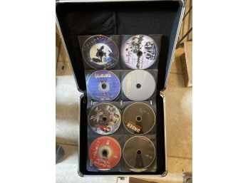 Handsome Dvd Or Cd Carrying Case With Approx 125 Dvds