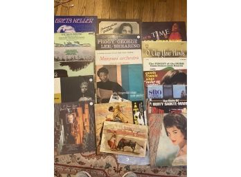 16 Vintage Vinyl Albums Incl Connie Francis, Ella Fitzgerald, El Torro With Booklet