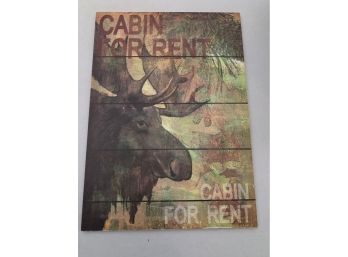 Cabin For Rent Hanging Sign