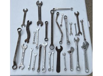 Over 25 Different Wrenches Of Various Sizes And Shapes. (l6)