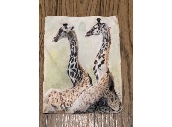 Hand Drawn Picture Of Two Giraffes
