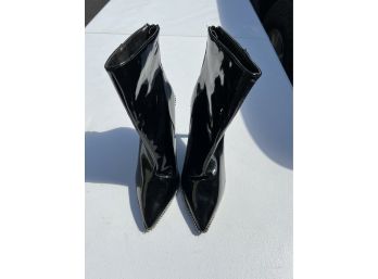 Patten Leather Boots Size 10 (l7)