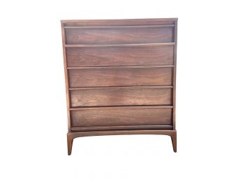 Lane Rhythm 5 Drawer Walnut High Boy Dresser