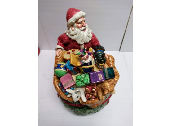 Large Fitz & Floyd Classics *Old Fashioned Christmas*  Cookie Jar - Brand New