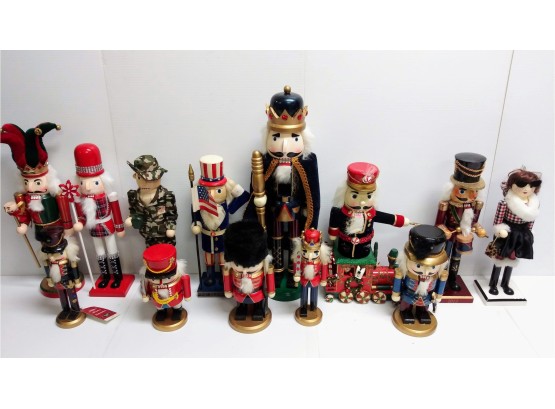 Large Collection Of Thirteen Holiday Nutcrackers