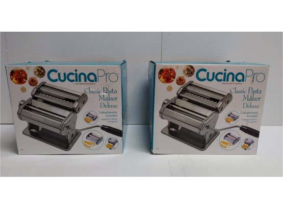 Two Brand New CucinaPro Classic Pasta Maker Deluxe *Three Attachments*