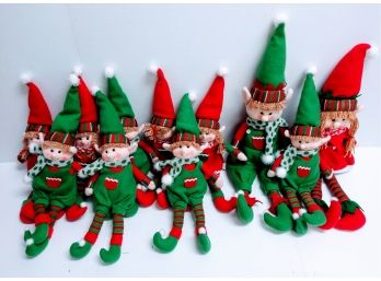 Eleven Prextex Christmas Plush Elf Holiday  Characters Boy And Girl Elves:NEW