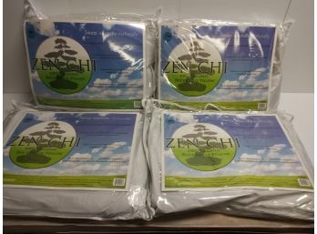 Four Zen Chi Pillows 100% Organic Buckwheat Pillows Twin Size - NEW