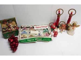 Collection Of Vintage Christmas Items *Original Elf On A Shelf*
