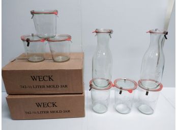 Eighteen  Weck Glass Canning/Storage Jars & Juice Jars - NEW