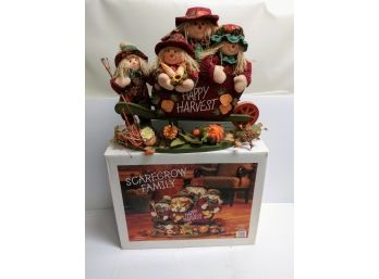 Large Scarecrow Family Happy Harvest Decoration - New