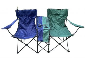 Brand New Two Seater Folding Travel Chair With Cooler And Cup Holder