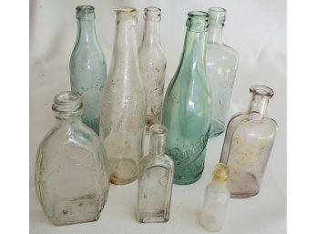 Lot Of 9 Vintage Bottles