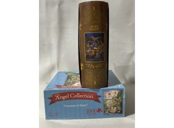 2 Puzzles Holy Night And Angel Collection 1000 Piece Sets