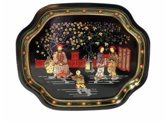 Elite Trays Made In England Black With Asian Theme