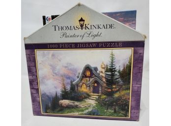 Three 1000 Piece Jigsaw Puzzles Thomas Kincaid & Nicky Boehme