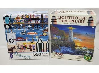 2 550 Piece Jigsaw Puzzles 'Evening Lights' & Jane Wooster Scott