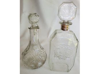 2 Vintage Liquor  Decanters
