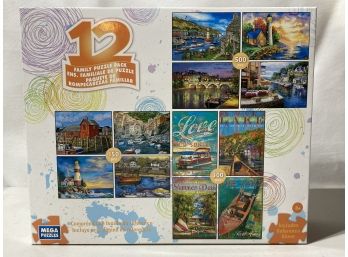 12 Family Puzzle Pack 150, 300, And 500 Piece Puzzles Have Fun