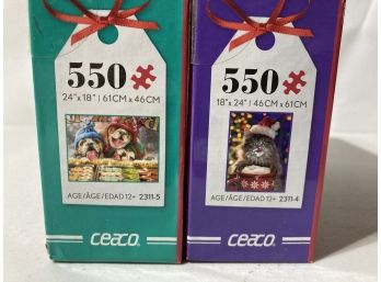 2 Winter Furry Friend Puzzles 550 Pieces