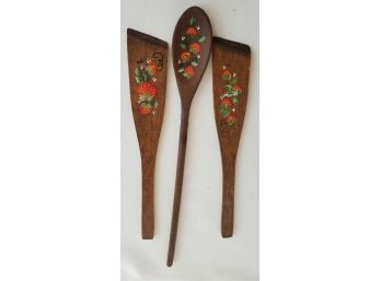 Set Of Painted Wooden Ware