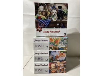 4  The Art Of Jenny Newland 550 Piece Puzzles Of Our Furry Friends