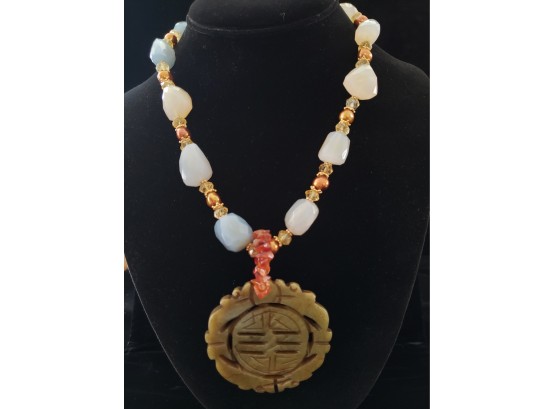 Vintage High Fashion Natural Stone Necklace