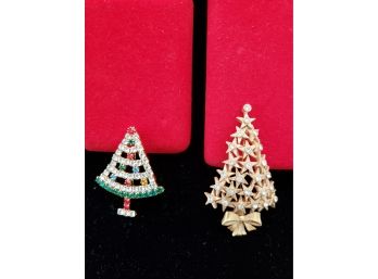 Two Christmas Tree Pins