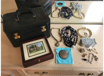 Assorted Costume Jewelry And Cases