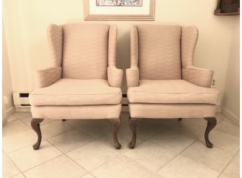 Pair Of Matching Wing Chairs