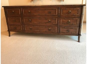 Dresser With Bamboo Style Trim