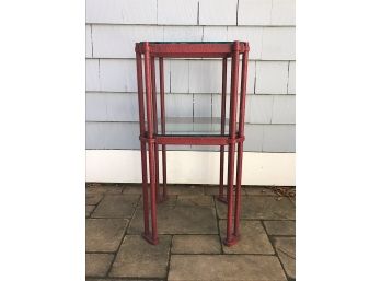 Red Metal Table