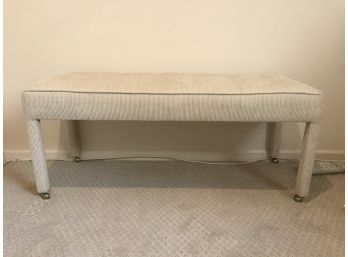 Off White Tufted Bench