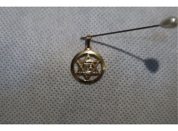 14K Yellow Gold Star Of David Pendant