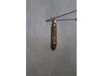 14K Yellow Gold Mezuzah Pendant